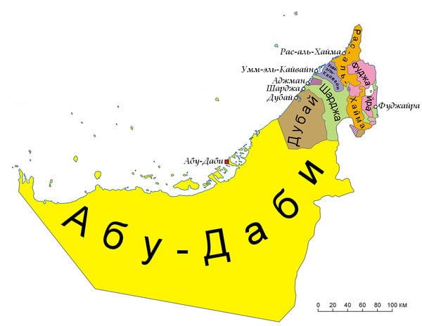 Карта ОАЭ - Купить туры в ОАЭ из Москвы | Отдых в ОАЭ
